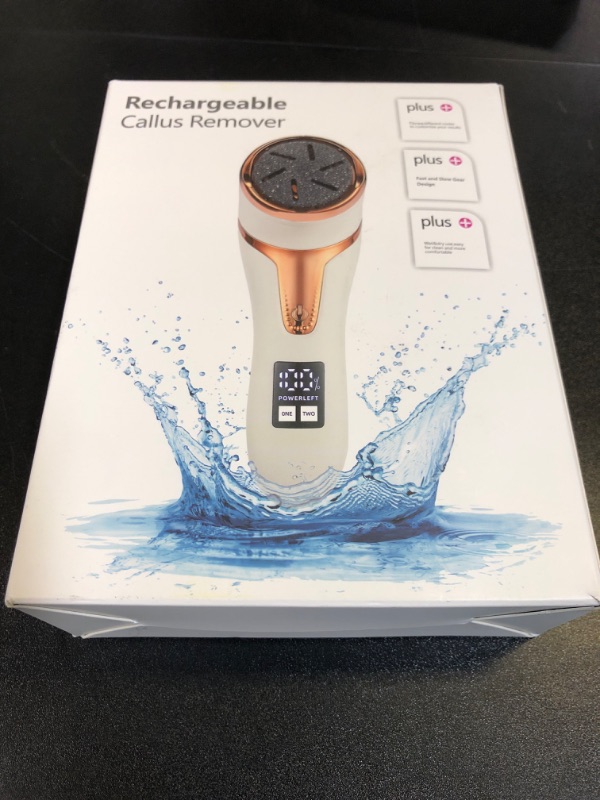 Photo 1 of Electric Foot Callus Remover, IPX7 Waterproof Pedicure Kit Rechargeable Calloused Feet Remover Tool with LCD Display, 2-Speed Dual Motors for Efficient Exfoliation of Dead Skin on Feet