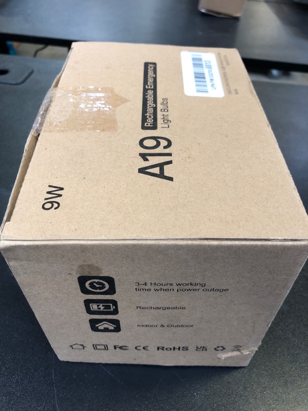 Photo 1 of DEBAOBULB 6 Pack Rechargeable Emergency Light Bulbs, Battery Powered LED Light Bulb 6000K Daylight E26 120 Volt 9W 60W Equivalent with 1200mAh for Home Power Outage Camping Hurricane