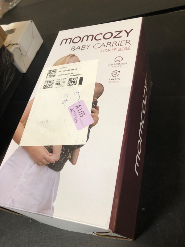 Photo 1 of Momcozy Baby Carrier - Ergonomic, Cozy and Lightweight Carrier for 7-44lbs, Effortless to Put On, Ideal for Hands-Free Parenting, Enhanced Lumbar Support, Purehug for Infant to Toddler, Black