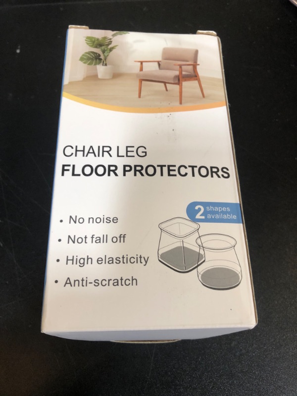 Photo 2 of 32 Pcs Chair Leg Floor Protectors for Hardwood Floors Silicone Covers to Protect Wood Tile Floors Scratches Felt Pads Furniture Leg Caps No Noise (Fit:1.3"-2")