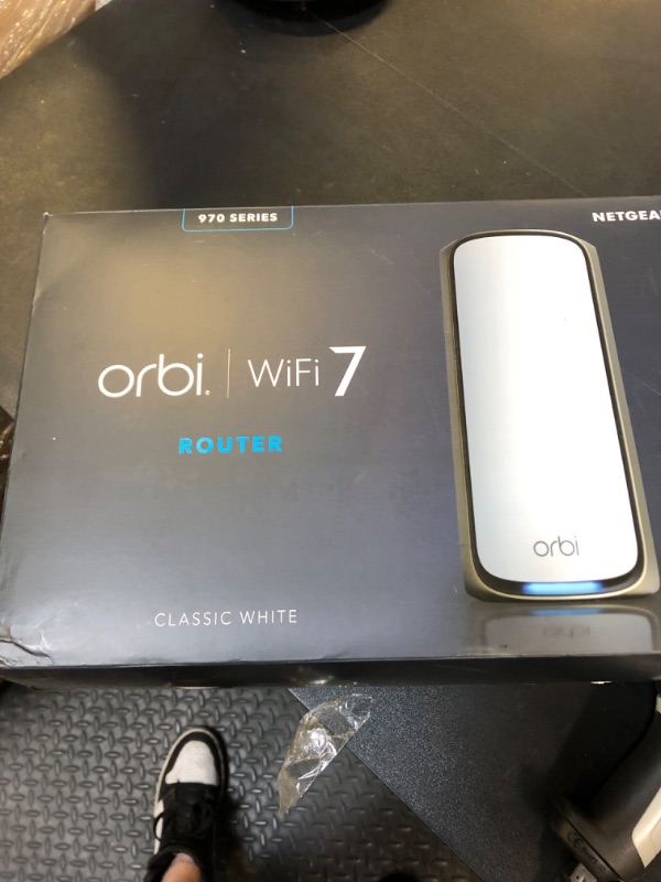 Photo 2 of NETGEAR Orbi 970 Series Quad-Band WiFi 7 Mesh Router (RBE971S), Covers Up to 3,300 sq. ft., 200 Devices, 10 Gig Internet Port, Expandable to Create A Mesh System, BE27000 802.11be (Up to 27Gbps)