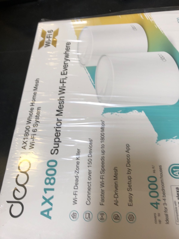 Photo 2 of TP-Link Deco WiFi 6 Mesh WiFi System(Deco X20) - Covers up to 4000 Sq.Ft. , Replaces Wireless Internet Routers and Extenders, 2-Pack