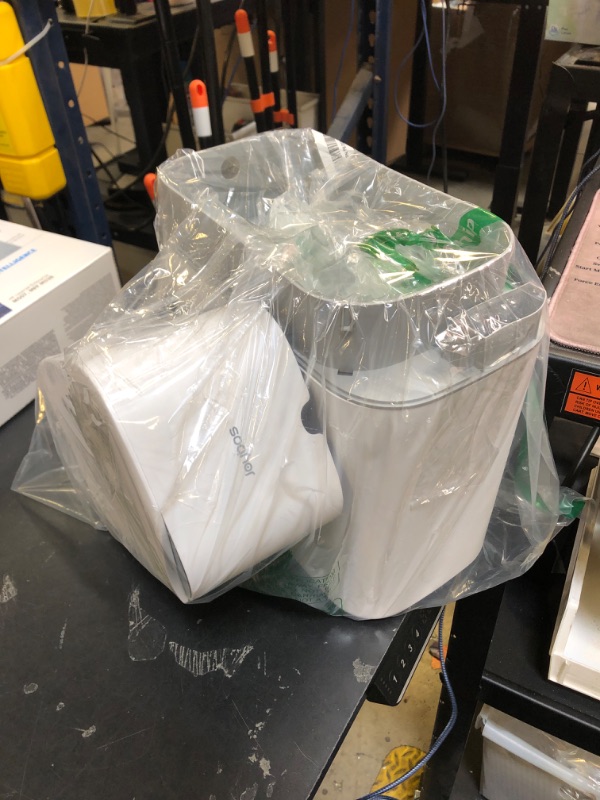 Photo 1 of MOPALL Automatic Motion Sensor Bathroom Trash Can with Lid, 3 Gallon Smart Garbage Can, Touchless Trash Can Slim Small Trash Bin Waterproof Wastebasket for Toilet Bedroom Office Kitchen Living Room RV