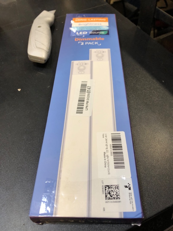 Photo 1 of Under Cabinet Lighting, 3200mAh Rechargeable Battery Operated Motion Sensor Light Indoor, 60LED Under Cabinet Lights, Wireless Closet Lights for Kitchen (2pack) 