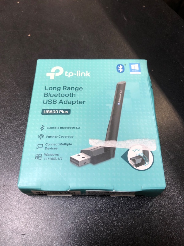 Photo 1 of TP-Link USB Bluetooth Adapter for PC, Bluetooth 5.3 Long Range Receiver, Plug and Play, Adjustable Antenna, Supports Windows 11/10/8.1/7 for Desktop, Laptop, PS5/PS4/Xbox Controller (UB500 Plus)