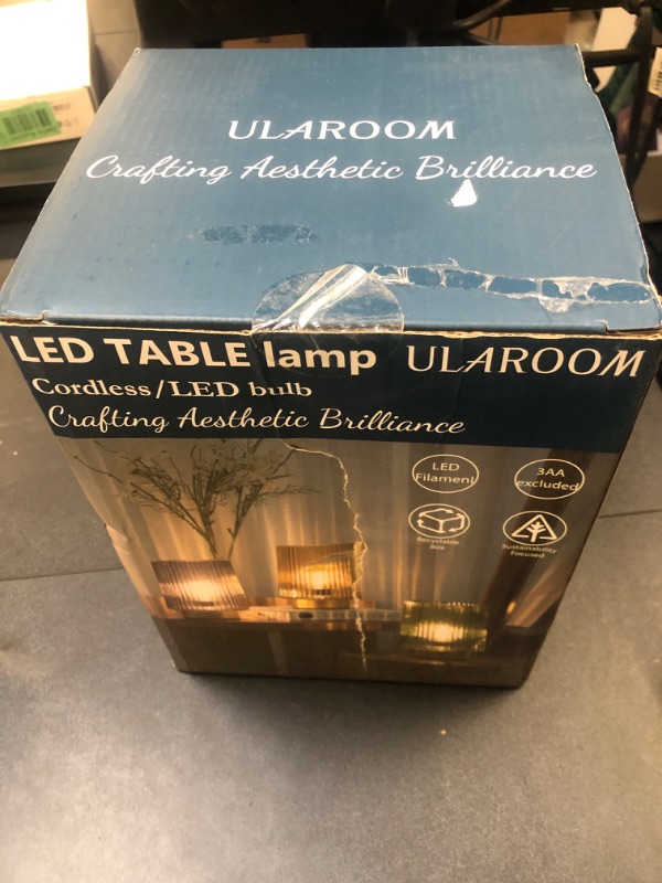 Photo 1 of ULAROOM Battery Operated Lamp with Remote Control, Cordless Table Lamps for Home Decor, Portable Dimmable Brightness Small Lamp with Timer for Room Decorative Corner Bedroom (Golden Amber)