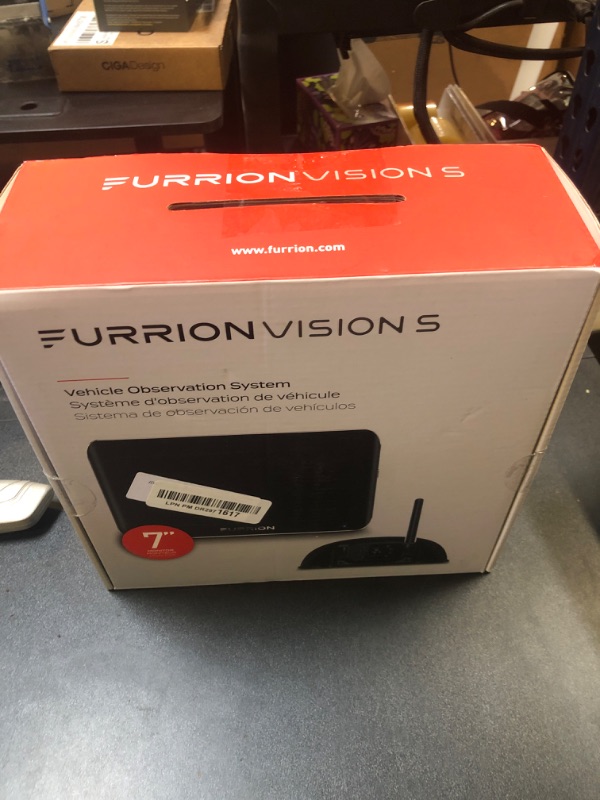 Photo 2 of Furrion Vision S Wireless RV Backup Camera System with 7-Inch Monitor, 1 Rear Sharkfin, Infrared Night Vision, Wide-Angle View, Hi-Res, IP65 Waterproof, Motion Detection, Microphone - FOS07TASF