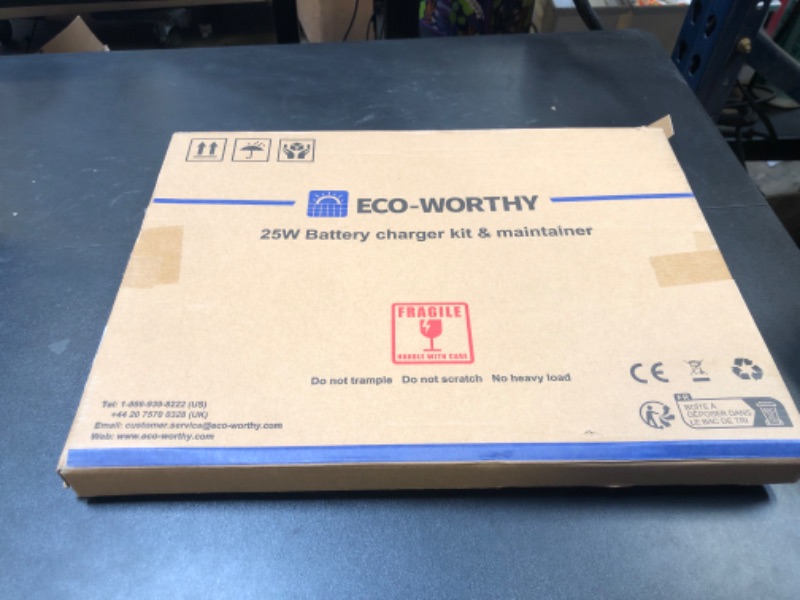 Photo 1 of ECO-WORTHY 25 Watts 12V Off Grid Solar Panel SAE Connector Kit: Waterproof 25W Solar Panel + Adjustable Mount Bracket + SAE Connection Cable +10A Charge Controller for Car RV Marine Boat 12V Battery