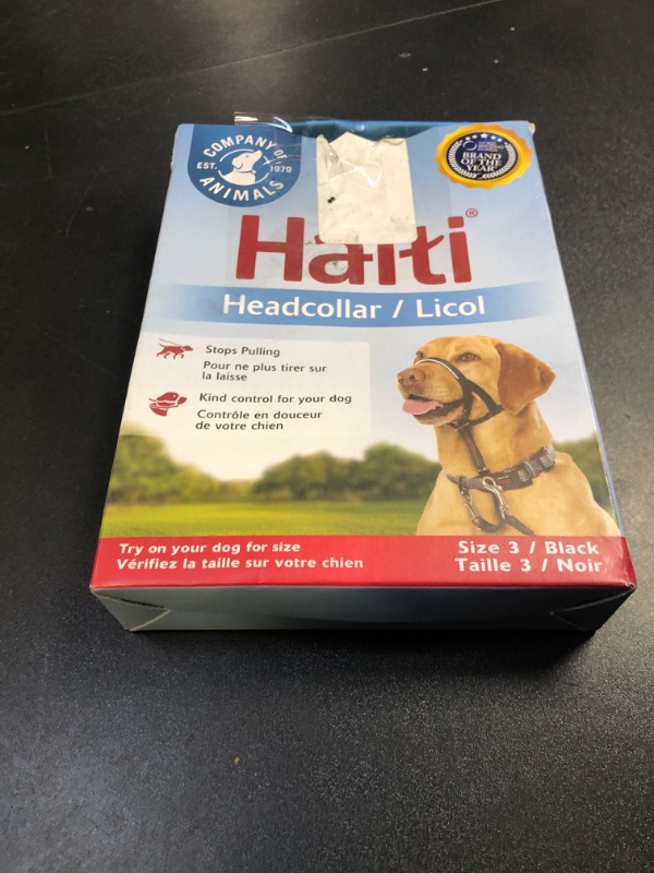 Photo 2 of HALTI Headcollar - To Stop Your Dog Pulling on the Leash. Adjustable, Reflective and Lightweight, with Padded Nose Band. Dog Training Anti-Pull Collar for Medium Dogs (Size 3, Black)