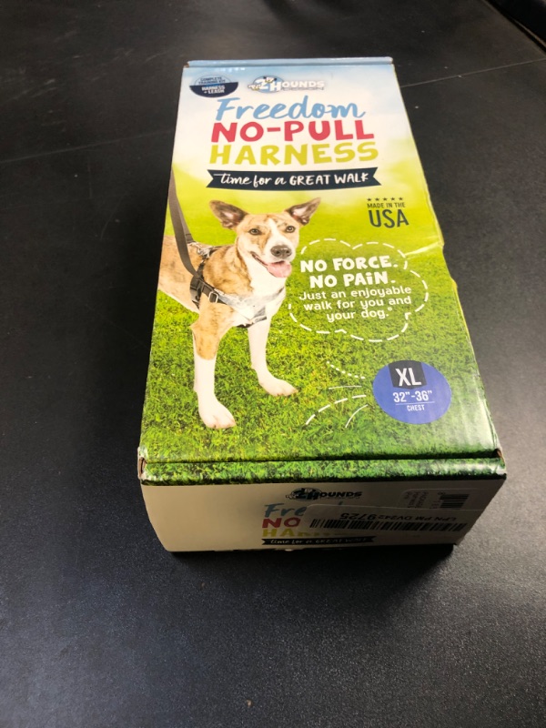 Photo 2 of 2 Hounds Design Freedom No Pull Dog Harness, Adjustable Harness and Leash Set, Easy Walking & Comfortable Control, Fits Small, Medium & Large Dogs, Solid Colors, Made in USA, 1" XL, Hot Pink