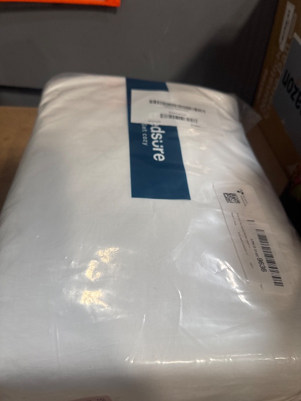 Photo 1 of Bedsure California King Size Duvet Cover with Fitted Sheet - 4 Pieces Prewashed Extra Soft Bedding Set, Includes 1 Duvet Cover 104x98 Inches, 2 Pillow Shams, 1 Fitted Sheet, White