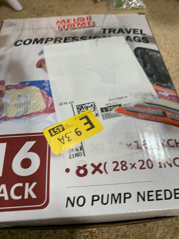 Photo 1 of 16 Pack Compression Bags for Travel | Vacuum Seal Storage Bags for Luggage & Dirty Clothes | Travel Packing Space Saver Bags for Suitcases & Home Organization | MEIQIHOME