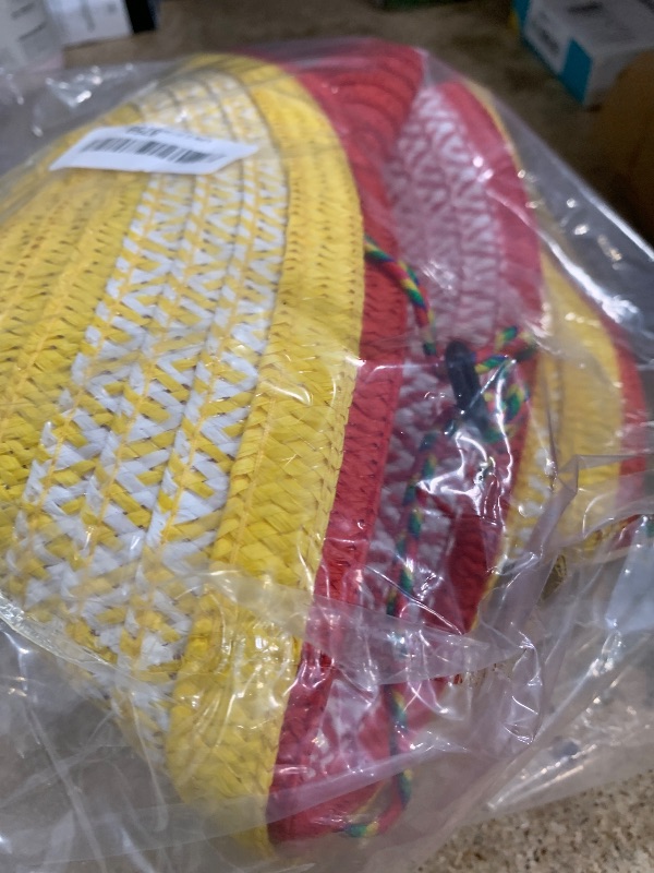 Photo 1 of 4E's Novelty 2 Pack Sombrero Hats Adult, Red & Yellow Sombrero Party Hats With Chinstrap - for Fiesta Cinco De Mayo Party Dress Up, Mexican Hat for Women & Men Outfit Accessories
