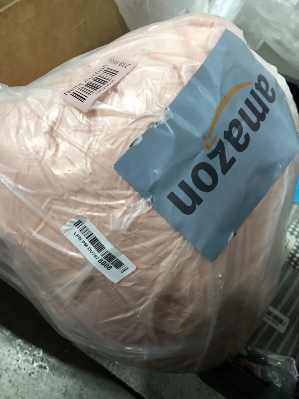 Photo 1 of NSGZ Satin Fitted Sheet Queen, Single Silky Fitted Sheet Only Soft Deep Pocket Bottom Bed Sheets, Wrinkle Free & Fade Resistant & Breathable Bottom Sheets- Pink