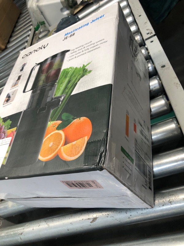 Photo 1 of ***, PARTS ONLY, MISSING PIECES, DIRTY*** Cold Press Juicer, 5.4" Wide Feed Chute Juice Extractor Machine with 400W, High Juice Yield, Slow Masticating Juicer for Whole Vegetables & Fruits, Black