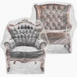 Photo 1 of 2 Pcs Plastic Chair Covers Protectors,Waterproof Plastic Recliner Cover Anti Cat Dog Scratching,Heavy Duty Plastic Furniture Covers for Moving (2pcs)