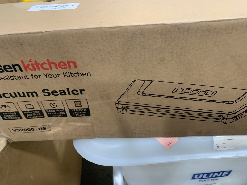 Photo 1 of [Updated 2025] Bonsenkitchen Vacuum Sealer Machine + 40 Vacuum Bags, Fast-Compact/Multi-Functional Food Vacuum Sealer with External Vacuum System, Black