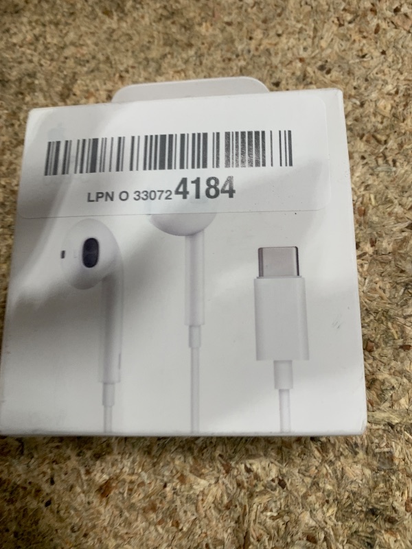Photo 1 of Apple EarPods Headphones with USB-C Plug, Wired Ear Buds with Built-in Remote to Control Music, Phone Calls, and Volume