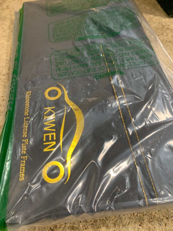 Photo 1 of Bling License Plate Frames with High End Ribbon Gift Box,2 Pack Rhinestone License Plate Frame,Handcrafted Crystal Premium Stainless Steel Bling License Plate Frame for Women,Party,Birthday,Xms Gift