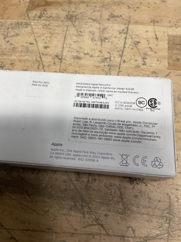 Photo 1 of Apple Pencil Pro: Latest Model - Device Compatibility Check Required - Pixel-Perfect Precision, Tilt and Pressure Sensitivity, Perfect for Note-Taking, Drawing, and Art. Charges and Pairs Magnetically