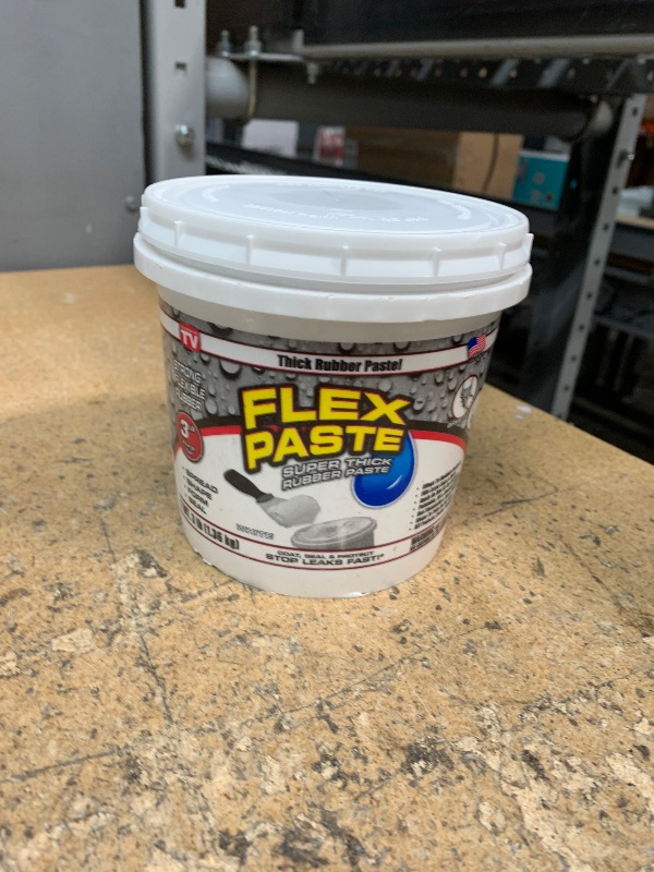 Photo 1 of Flex Paste, Quart, White, Waterproof Paintable Putty, Spackle Sealant, Fill Gaps Cracks Holes - Block Out Water and Air - UV Resistant - Walls, Drywall, EPDM, Concrete, Roof, RV Repairs