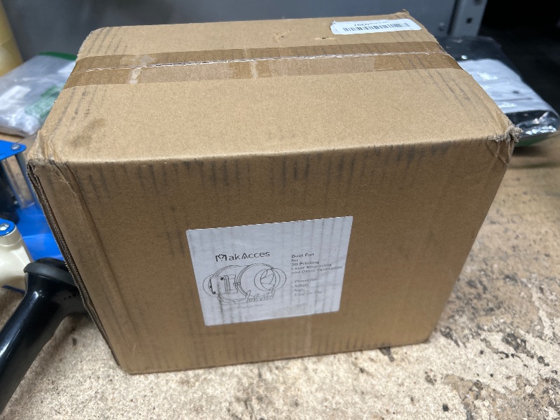 Photo 1 of Makacces Powerful 3 Inch Duct Fan with 1.5M Pipe,Copper Motor, Enhanced Air Flow, Low Noise Level for Efficient Smoke&Odor Extraction,for 3D Printers, Laser Engravers,Resin&Painting Ventilation