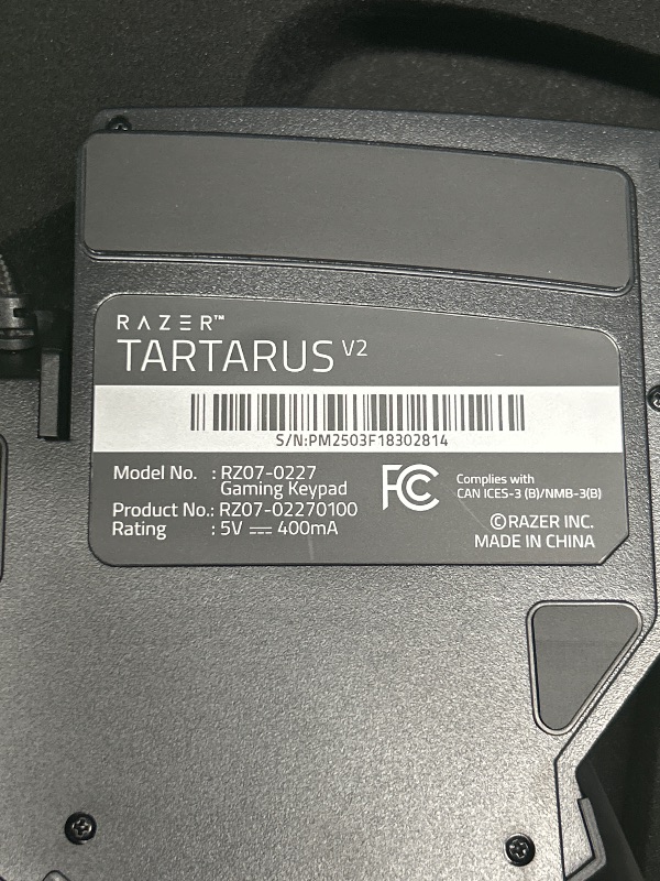 Photo 1 of *** SEE NOTES ***Razer Tartarus V2 Gaming Keypad: Mecha Membrane Key Switches - One Handed Keyboard - 32 Programmable Keys - Customizable Chroma RGB Lighting - Programmable Macros Snap Tap - Black