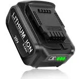 Photo 1 of KUNLUN 1 pack 20V 6.5Ah Replacement Battery for Dewalt 20V Max Battery Suitable for Dewalt 20 Volt XR Max Lithium-ion Battery DCB200 DCB201 DCB204 DCB206 DCD DCF DCG DCS Series Cordless Power Tools