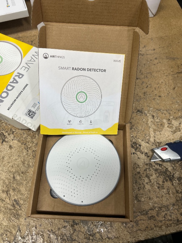 Photo 1 of Airthings 2950 Wave Radon - Smart Radon Detector with Humidity & Temperature Sensor – Easy-to-Use – Accurate – No Lab Fees – Battery Operated - Free App