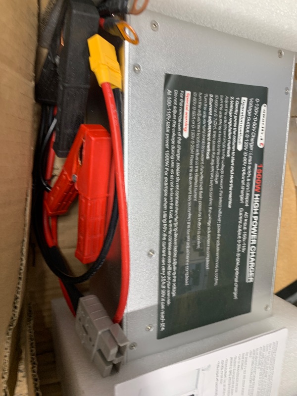 Photo 1 of ***(NON REFUNDABLE/ NON FUNCTIONAL/ FOR PARTS ONLY)***
Capacity.Li High Power Battery Charger, Upgraded Design LifePO4 Battery Charger, One Click Control Adjustable Current/Voltage Portable Adapter for LiFePO4 Lithium Iron Rechargeable Battery(60V/50A)