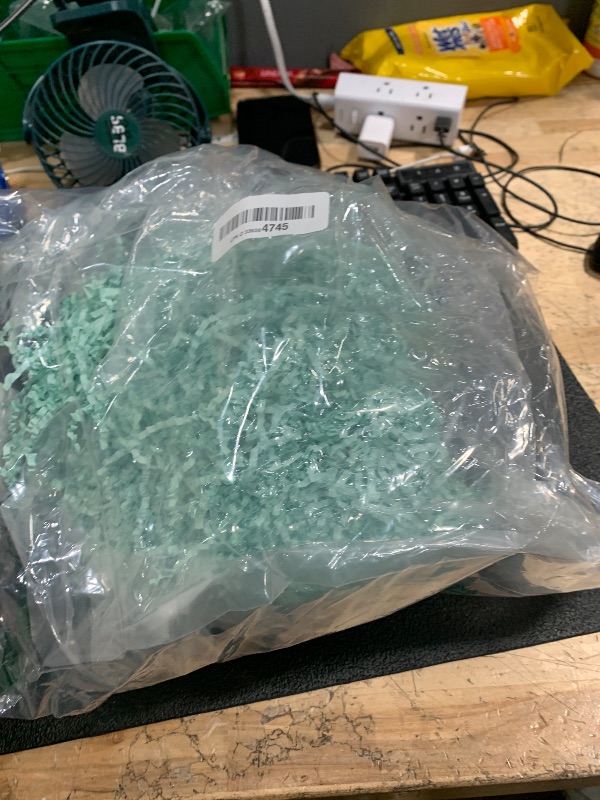 Photo 1 of 1 LB Blue A Crinkle Cut Paper Shred Filler Great for Gift Wrapping, Basket Filling, Birthday, Wedding, Halloween, Thanksgiving, Christmas Day, New Year Party Decorations Filling Supplies