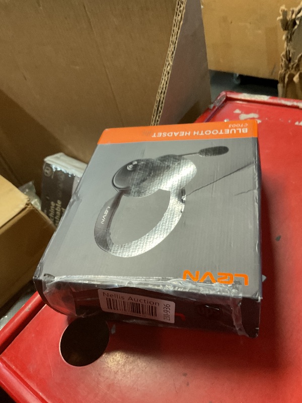 Photo 1 of (used) LEVN Bluetooth Headset with Microphone, Wireless Headset with Mic & Mute Button