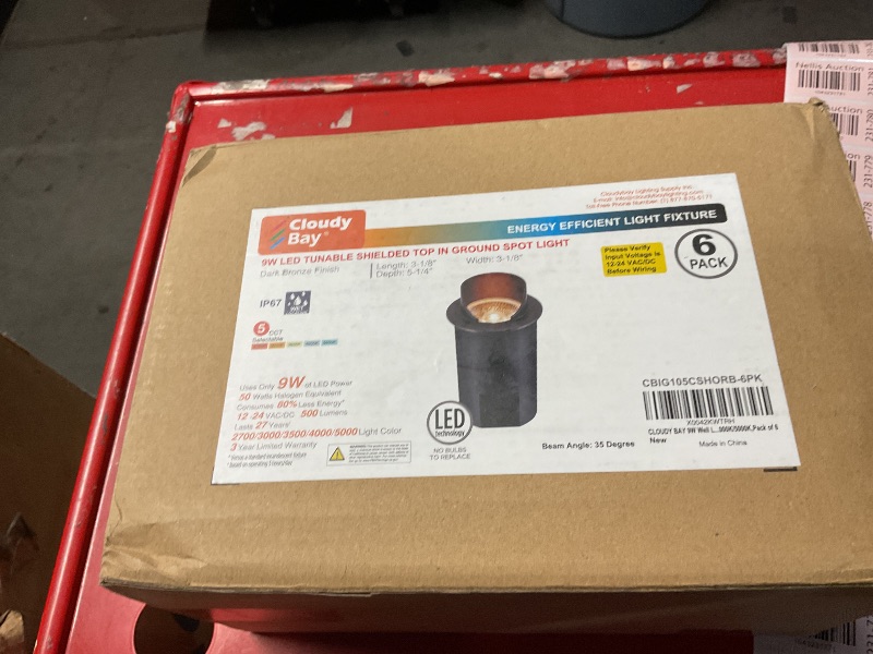Photo 1 of [6 Pack] CLOUDY BAY 9W Well Lights Landscape LED In Ground Outdoor,Shielded Top,Low Voltage 12-24V AC/DC,Waterproof Aluminum Uplights,2700K/3000K/3500K/4000K/5000K,Transformer Excluded