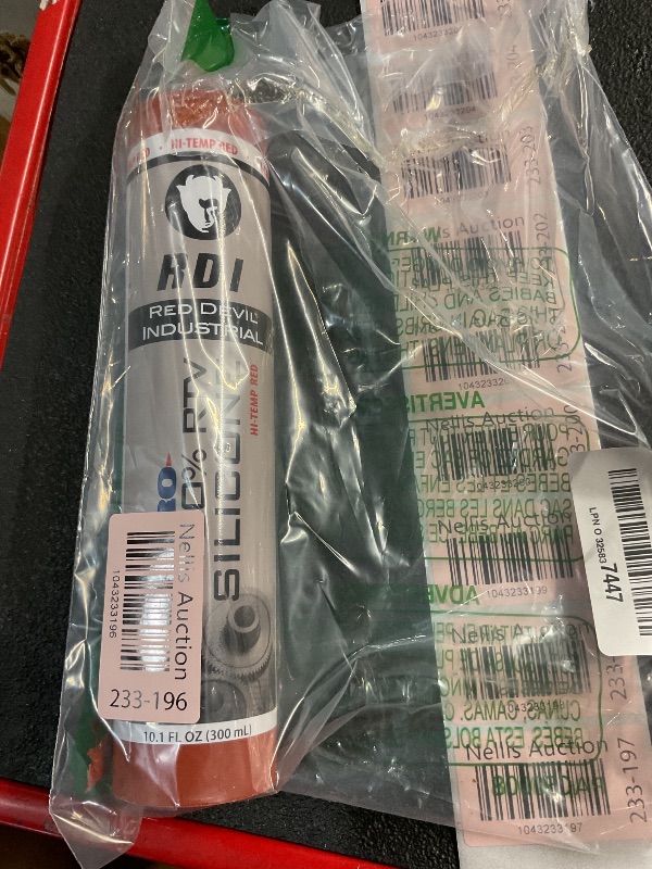 Photo 1 of Red Devil 08090I RD PRO 100% Heat Resistant RTV Silicone Sealant, A Water-Proof and Weatherproof Adhesive For High-Heat Use, 10.1 oz. Tube, Red, 1-Pack