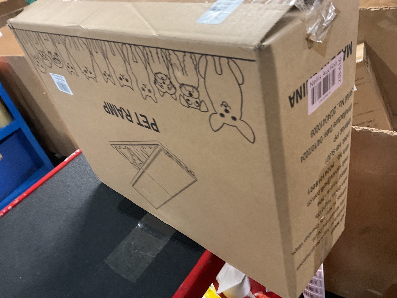 Photo 1 of Indoor Dog Ramp Bed for Small Medium Pets,Folding Collapsible Cat Ramp with Non-Slip Carpet, Adjustable Height Dog Ramp for Couch,Sofa,Chair(Grey)