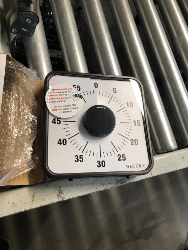 Photo 1 of Secura 60-Minute Visual Countdown Timer, 7.5-Inch Oversize Classroom Visual Timer for Kids and Adults, Durable Mechanical Kitchen Timer Clock with Magnetic Backing (Blue)