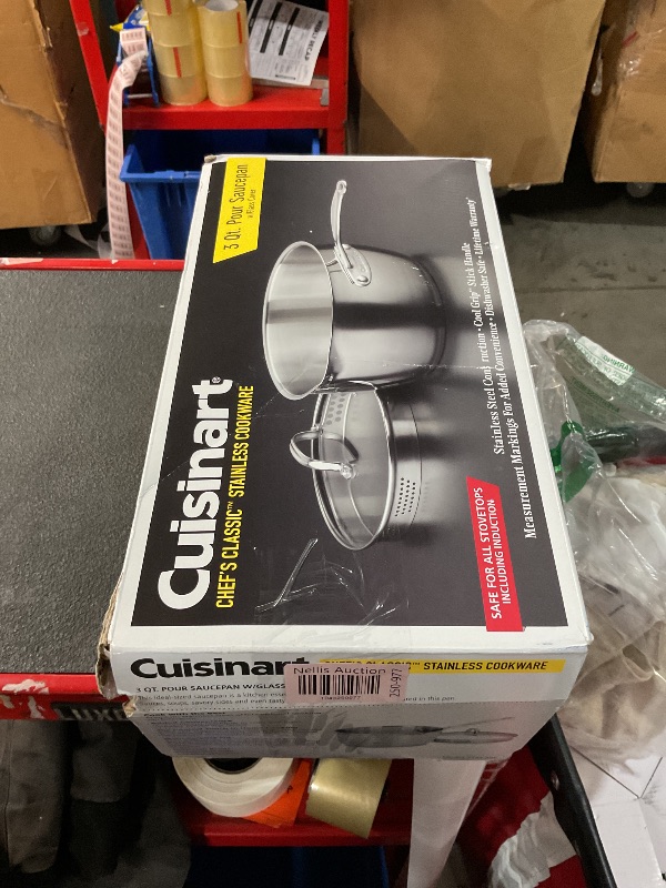 Photo 1 of ***HEAVILY USED - SEE PICTURES***
Cuisinart 7193-20P Chef's Classic Stainless 3-Quart Cook and Pour Saucepan with Cover