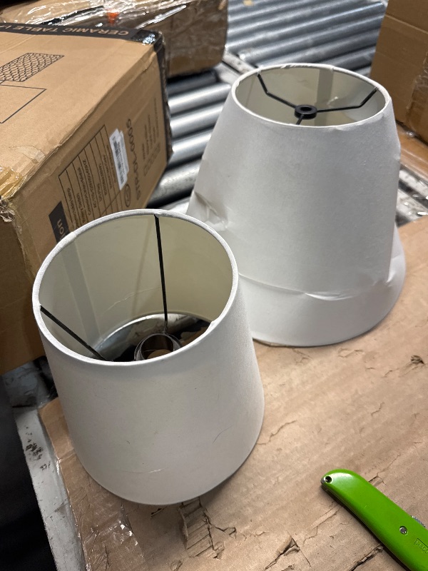 Photo 1 of ***(PARTS ONLY/ NON REFUNDABLE/ NO RETURNS OR REFUNDS)***
PARTPHONER 23" Modern Ceramic Table Lamp Set of 2, Table Lamps for Living Room, Rustic Farmhouse Bedside Lamps Nightstand lamp for Bedroom, Desk Lamp for End Table Home Decor Grey Shabby Chic White