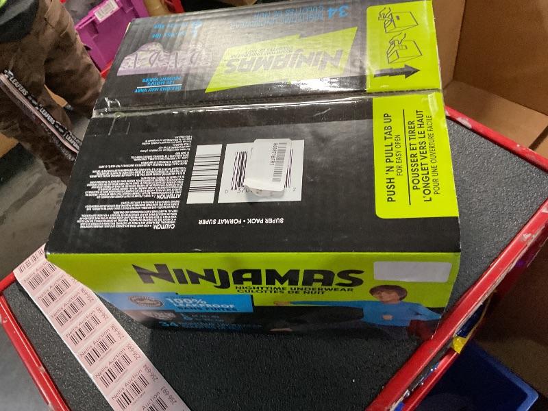 Photo 1 of ***FACTORY SEALED***Ninjamas Boys Bedwetting Nighttime Underwear, Size L (64-95+ lbs), 34 Count, Overnight Protection, Ultra Absorbent, Hypoallergenic