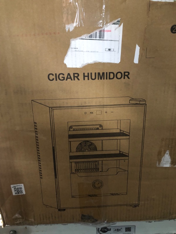 Photo 1 of 33 L Cigar Humidor, 350 Counts Electric Humidor Cigar Humidifier with Heating Cool Function, Humidity Control, Glass Door, Cedar Wood Shelves, Cigar Cabinet for Men, Father
