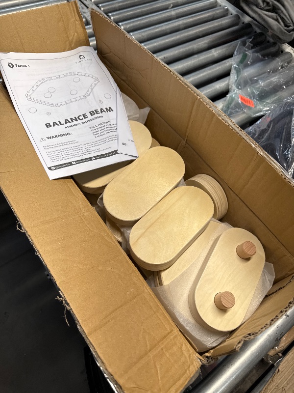 Photo 1 of (PARTS) (NOT A COMPLETE SET) (USED/FAIR) Tiny Land Wooden Balance Beam, 6 PCS Toddler Balance Boards, Montessori Balance Beam for Kids Development, Coordination Motor Skills Gymnastics Obstacle Course Toys for Girls Boys