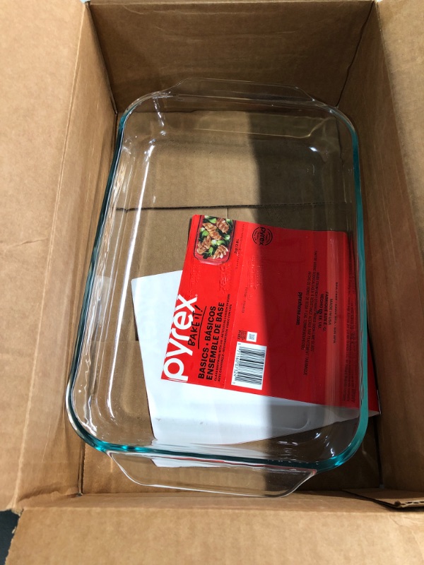 Photo 1 of ***(PARTIAL SET)***
Pyrex Basics 3 Quart Oblong Glass Baking Dish, Clear 9 x 13 inch - Set of 2 - Original Genuine Pyrex - Made in the USA
