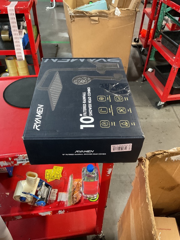 Photo 1 of Ryamen Upgraded Dual Shower Heads Combo, 10 inch Filtered Shower Head with Handheld, 3-Way Rain Shower Head with Filters, 7 Settings Handheld Spray, High Pressure, Height Adjustable (Black)