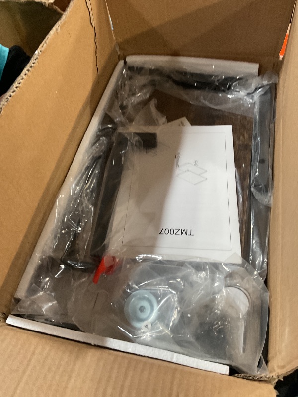 Photo 1 of IBUYKE Clamp on Desk Organizer Shelf,12.9 inches Desk Extender Shelves, Above or Below Desk 2-Tier Adjustable Storage Shelves for Desktop Accessories,Rustic Brown,TMZ007H