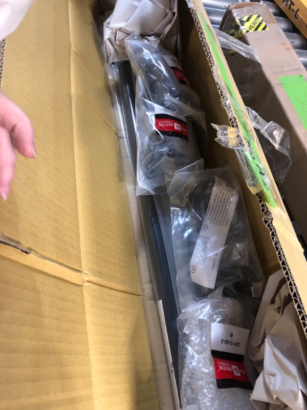 Photo 1 of ** (PARTS) Rod Desyne 100-50-992CL Bun 1" Ceiling Curtain Rod/Room Divider, 120-170 inch, Black (2 pack) 