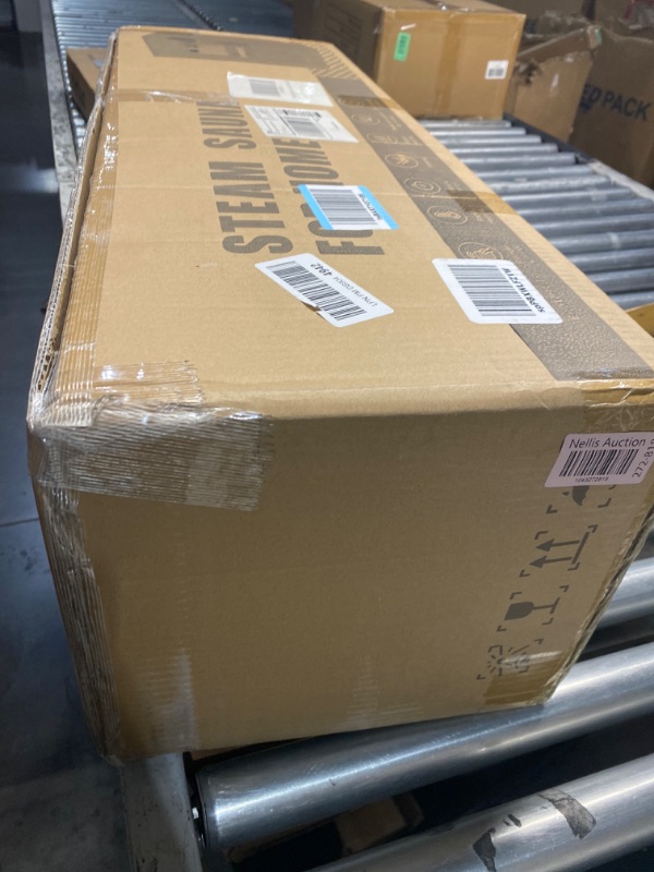 Photo 1 of (Used)KASUE Upgraded Infrared Sauna Box for Relaxation,Detoxification,Portable Steam Sauna for Home with XL Steamer,Folding Chair,Multiple Layered Full Body Sauna Tent for Spa,Indoor,Outdoor,Gym-Black