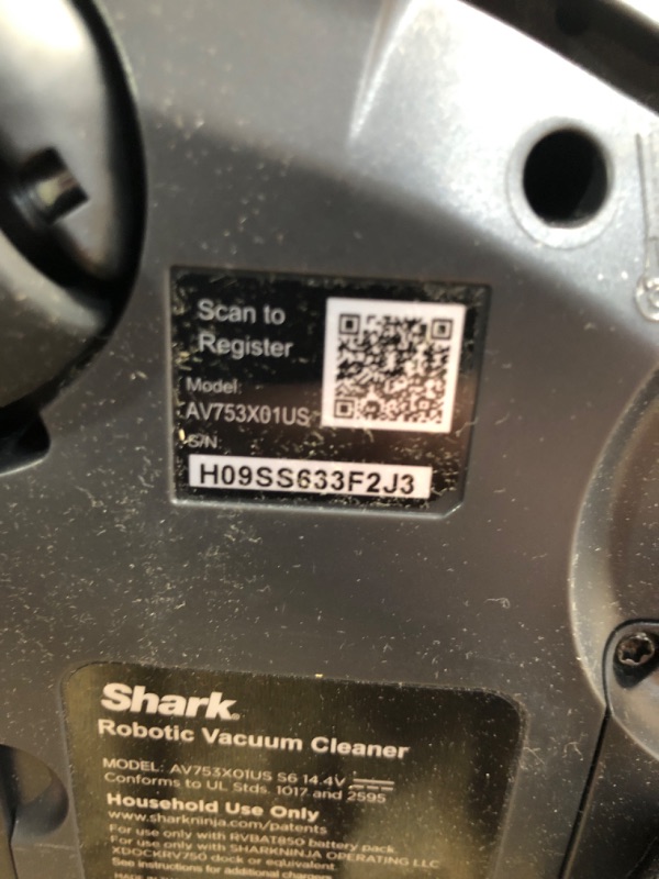 Photo 1 of ***(HEAVILY USED)***
Shark AV753 ION Robot Vacuum, Tri-Brush System, Wifi Connected, 120 Min Runtime, Works with Alexa, Multi Surface Cleaning, Grey