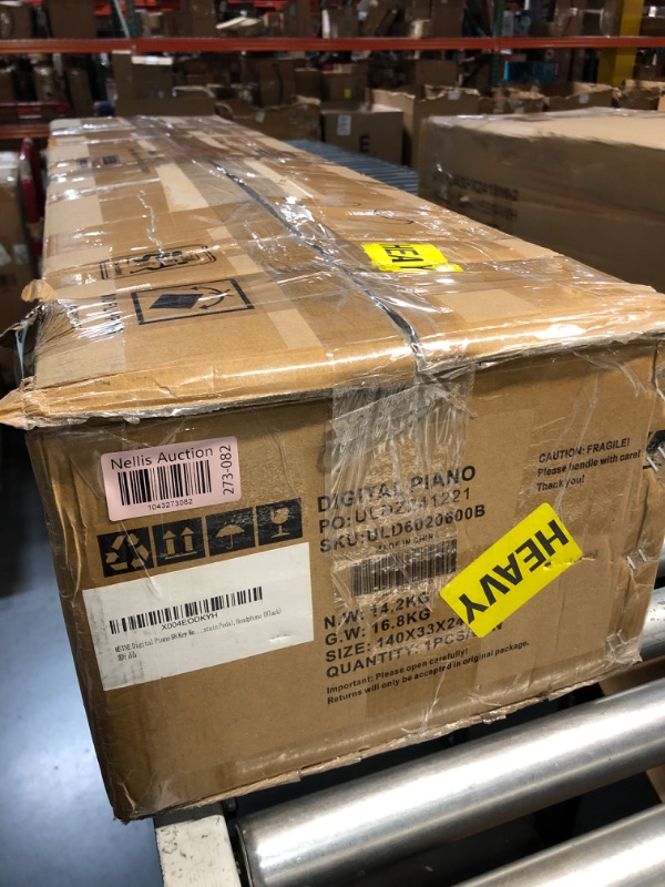 Photo 1 of ***USED - POWERS ON - UNABLE TO TEST FURTHER - SEE PICTURES***
MSTNE Digital Piano 88 Key Weighted with Piano Bench, 88 Key Full Size Semi Weighted Keyboard Piano, Electronic Piano for Beginner,with Adjustable Stand,Carrying Case,Sustain Pedal,Headphone (