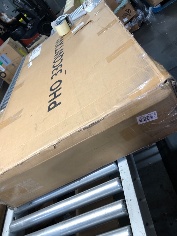 Photo 1 of *** MAJOR DAMAGE - INCOMPLETE - SEE COMMENTS***
48.5'' Heavy Duty Dog Crate, Foldable Indoor Dog Cage with Double Door, 360° Lockable Wheels and Removable Tray, Easy to Clean and Assembly?for Small Medium Large Dogs