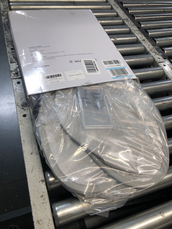 Photo 1 of ***(MAJOR DAMAGE/ SEE NOTES)***
Zanch 2025 Upgrade Original Sunshade Roof for Tesla Model 3 [No Gaps, No-Sag] Heat Insulation Foldable Roof Glass Sun Shade for Model 3 (2020-2025 Highland) Tesla Must Have Accessories - Grey